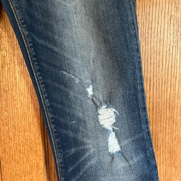 GAP Real Straight Distressed Jeans Women’s Size 29 Regular, Thunderstruck - Picture 3 of 8